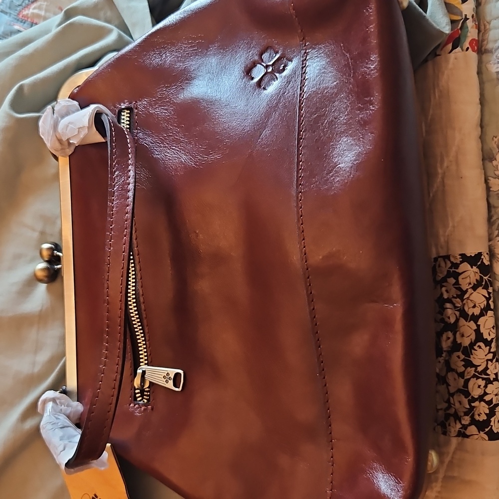 Patricia Nash Elegant ELSWORTH British Tan Leather NWT Crossbody Or Handbag - Picture 4 of 8